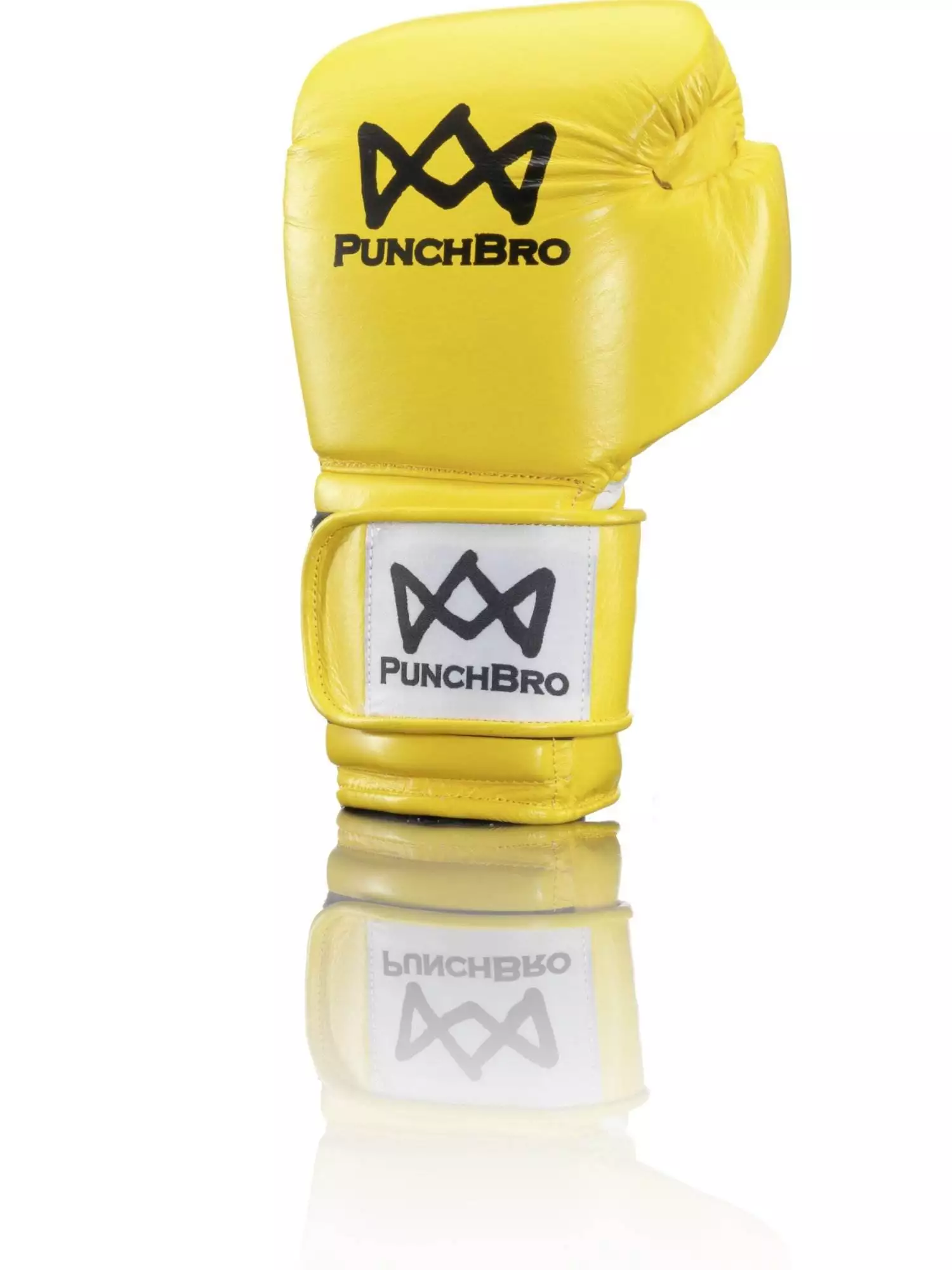 gelb_Klett_back PunchBro - PowerLock BUNX - Boxhandschuhe – Bild 3