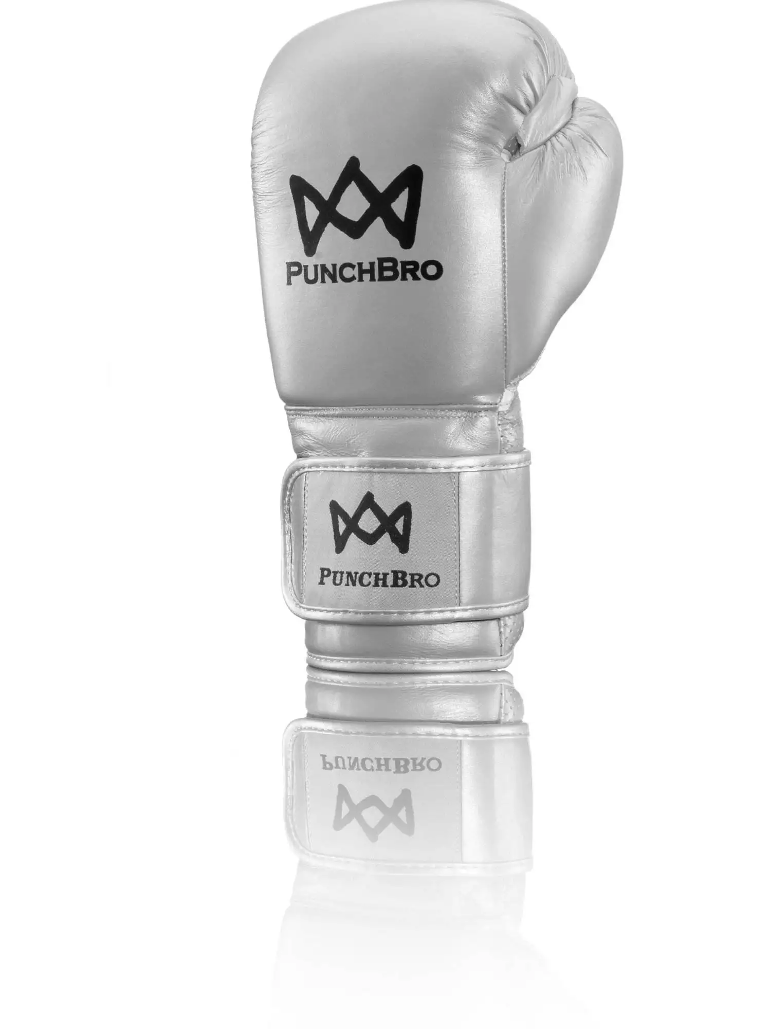 silber_Klett_back PunchBro - PowerLock NUDGE - Boxhandschuhe – Bild 3
