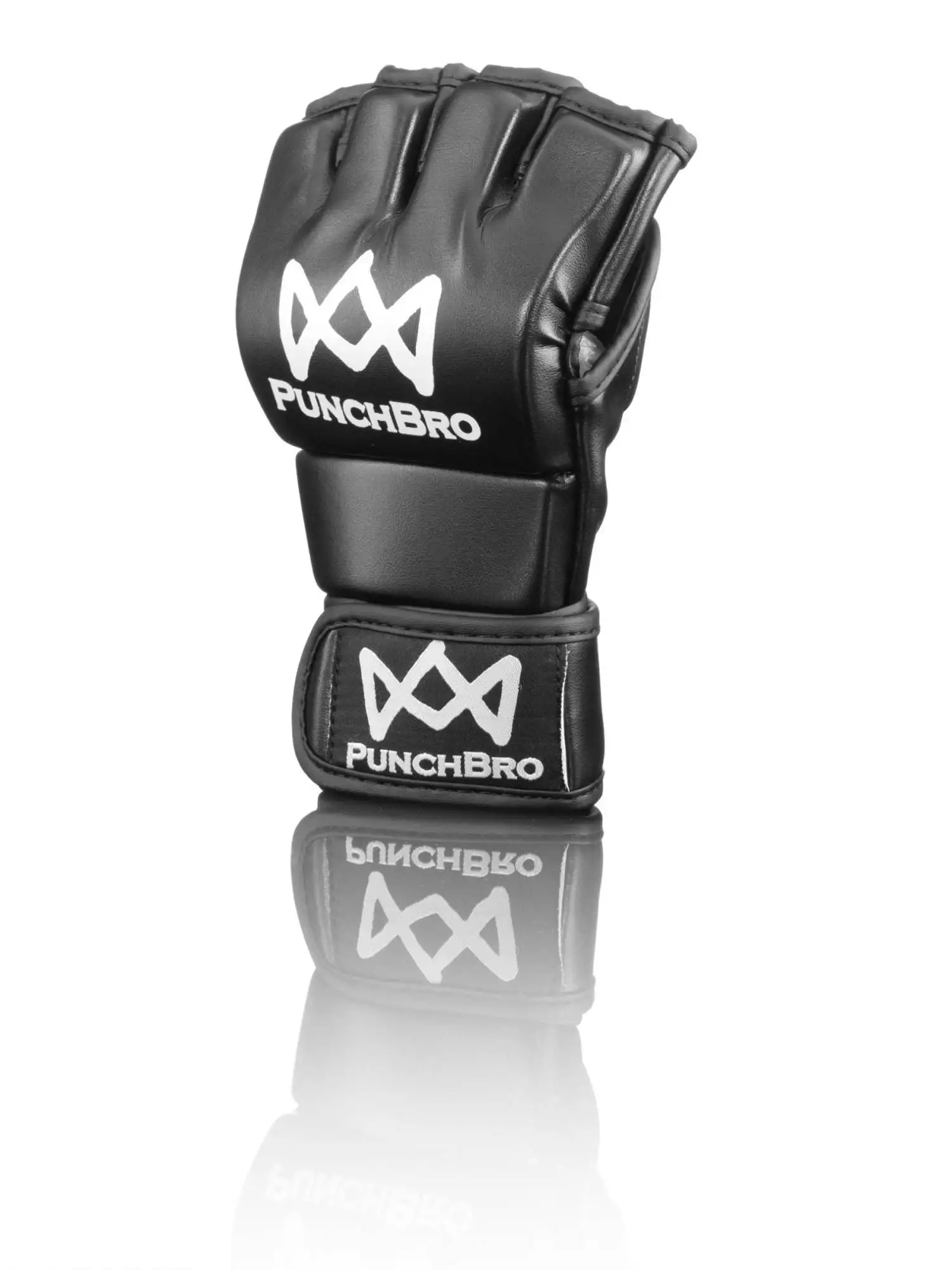 A_back_black_glanz_2_3779 PunchBro - MMA CAVE - Kampfhandschuhe – Bild 12