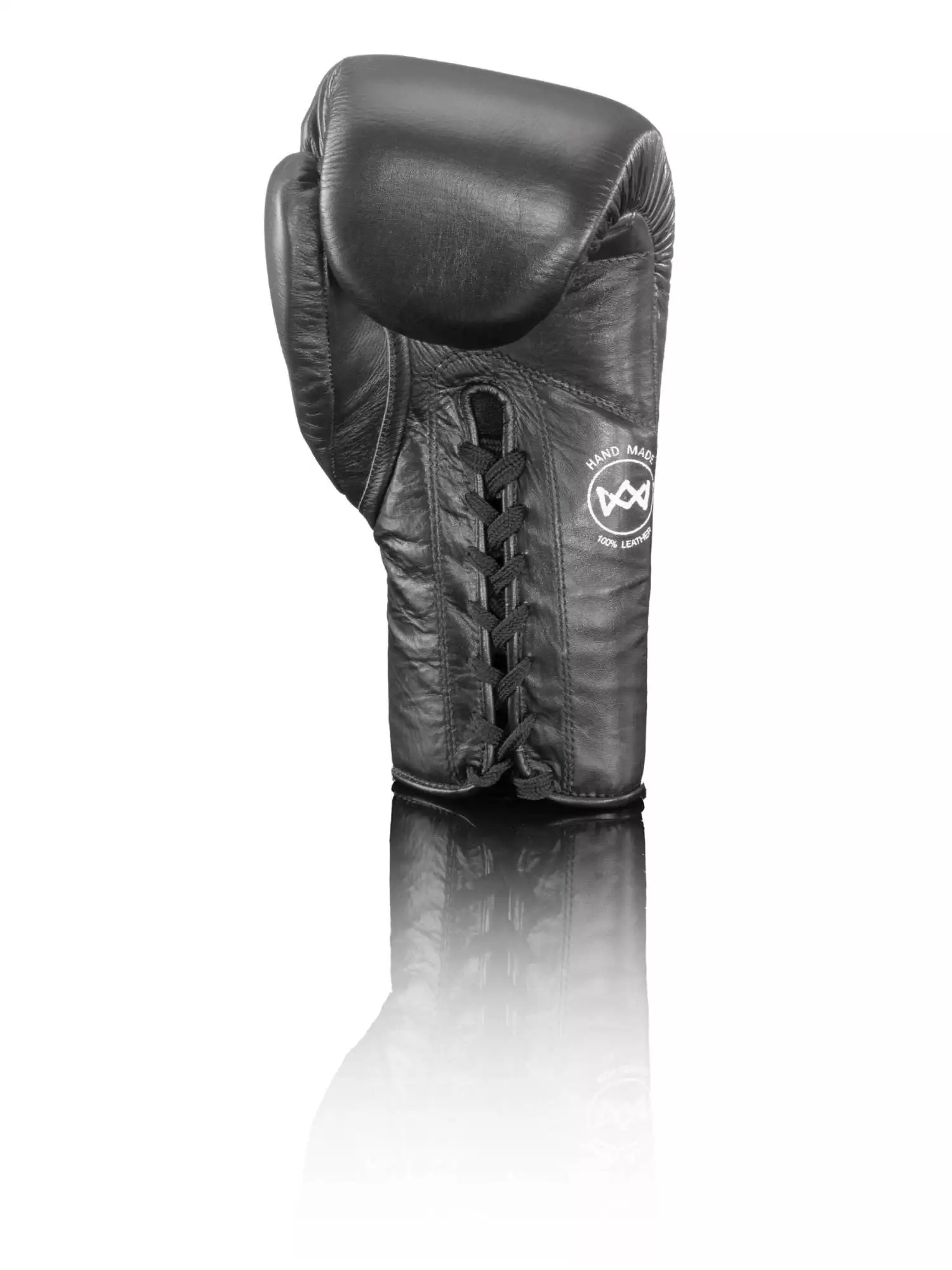 HS_black_geschnürt_front_3686 PunchBro - StrikeLace Janissary - Boxhandschuhe – Bild 4