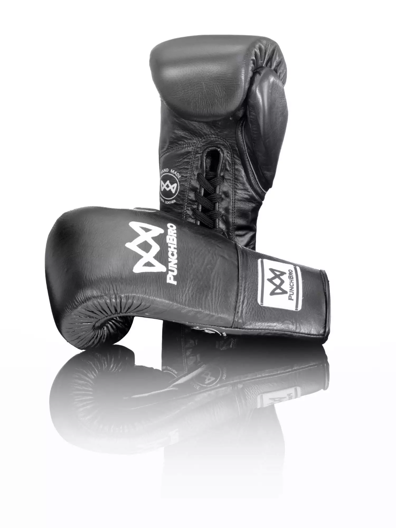 HS_black_geschnürt_paar_3659 PunchBro - StrikeLace Janissary - Boxhandschuhe – Bild 2